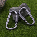 #QZO 2Pcs Carabiner Screw Lock D-Shaped Hook Keyring Clip Camping Hiking Who