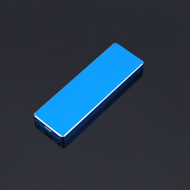 M2 SSD Case Enclosure Box M.2 to USB 3.1 Adapter (C-A+C-C Cable)(Blue)