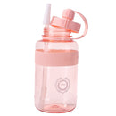 Portable Women Summer Gym Water Bottle Straw Large Capacity (Pink 1500ml) Newly