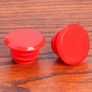 2pcs Bicycle Handlebar Plug Plastic Mountain Bike Grips End Covers (Red) Newly