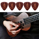 5x Guitar Picks Plectrum Wood Pattern 0.71mm Fingerpicks Musical Instrument