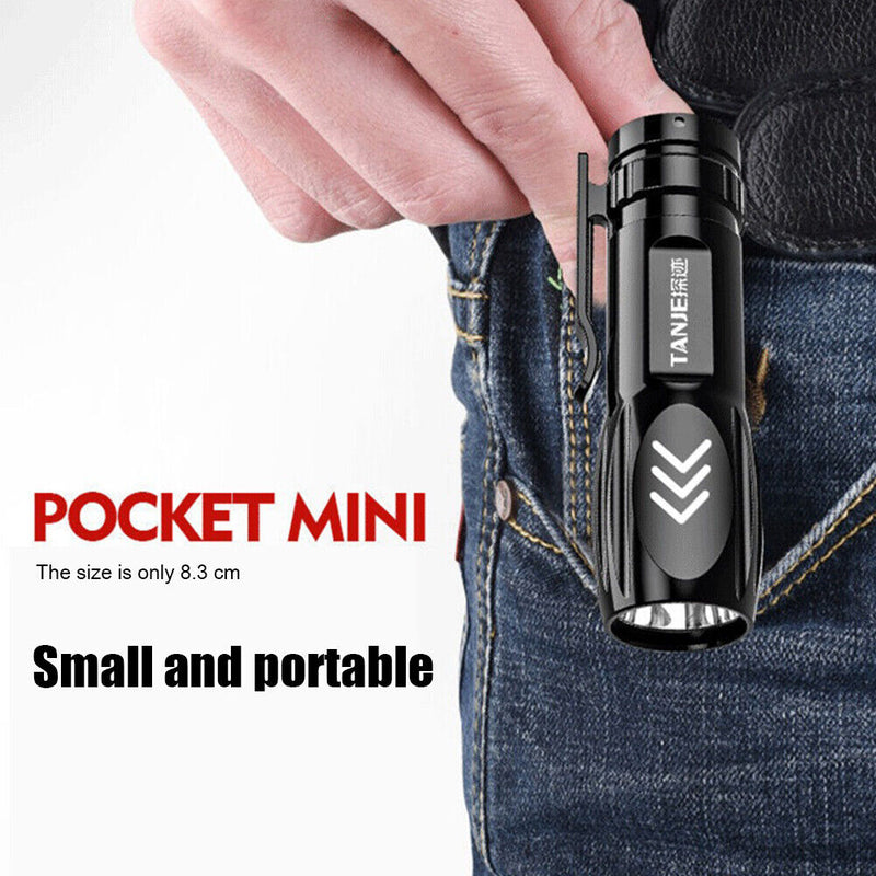 Aluminum Alloy LED Powerful Mini Flashlight USB Rechargeable tr