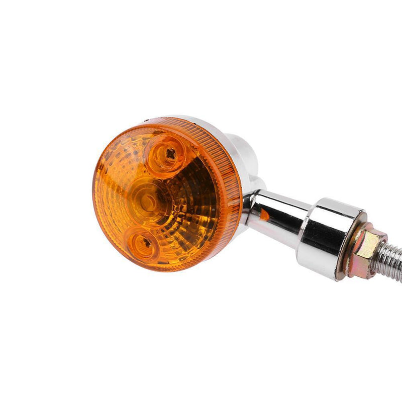 2pcs Universal Motorcycle Front Rear Turn Signals Indicators Amber Light Newly