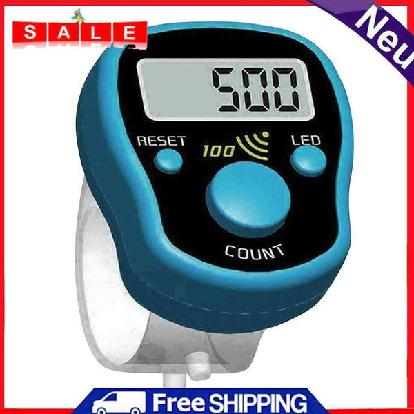 Mini Stitch Marker Row Finger Counter LCD Digital Hand Tally Tools (Green)