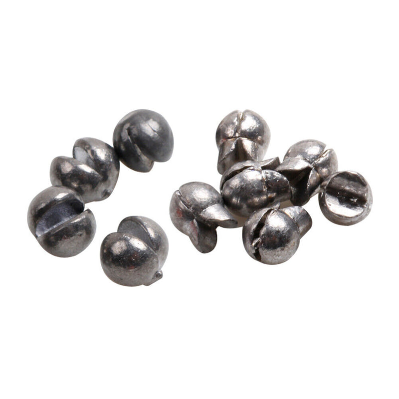 100pcs 5-Size Open Bite Round Plumb Fishing Sinkers Weights Set Fishing Tackles