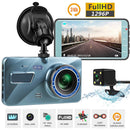 4 inch IPS Touch Screen Car Video Recorder Dual Lens 1296P HD Recording Dash Cam