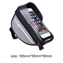 Bike Front Frame Touch Screen Waterproof Phone Bag Top Tube Pannier (Grey) Newly