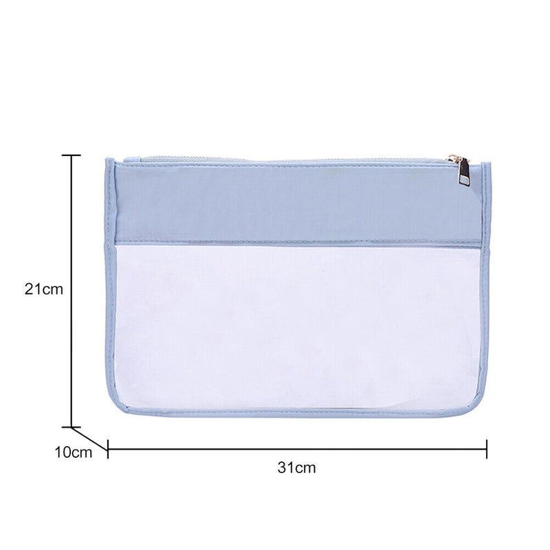 Fashion Letter Clutch Bag Transparent Cosmetic Bag PVC Zipper Clear Beauty Ca