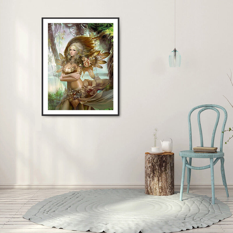 5D DIY Diamond Painting Kits Woods Fairy Full Round Drill Wall Decor Art Crafts