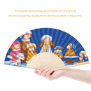Hand Painted Folding Fan Oil Paint By Numbers DIY Kid Concert Draw Picture Gift