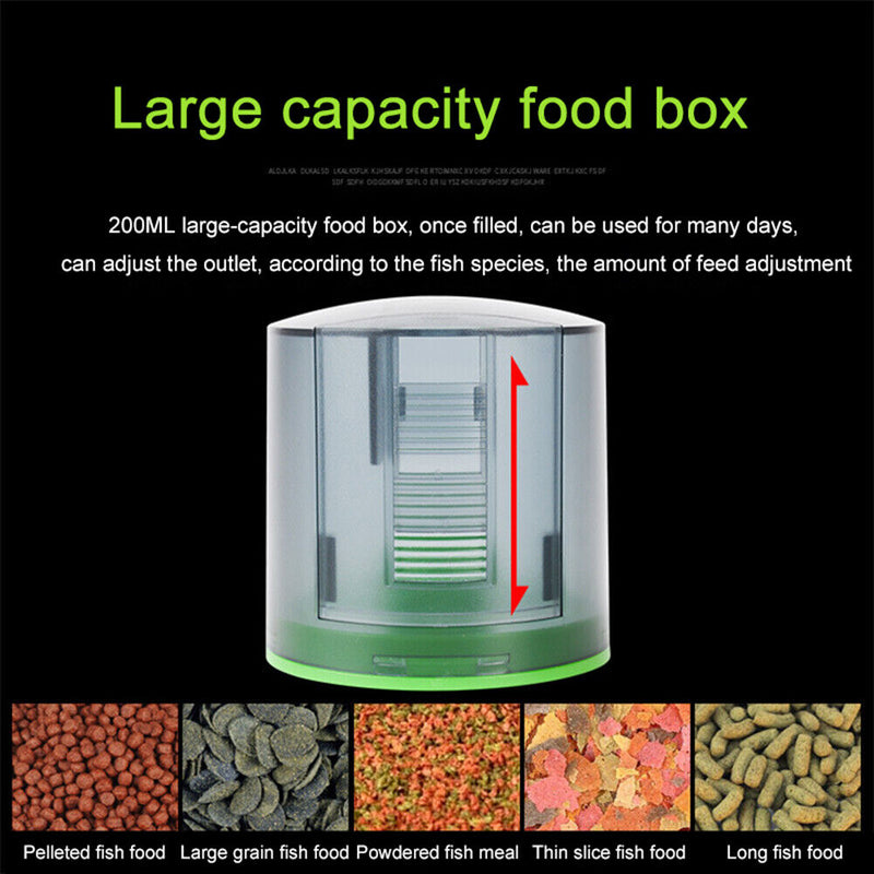 Automatic Aquarium Fish Feeder Fish Tank Auto Feeding Dispenser with LCD Ti