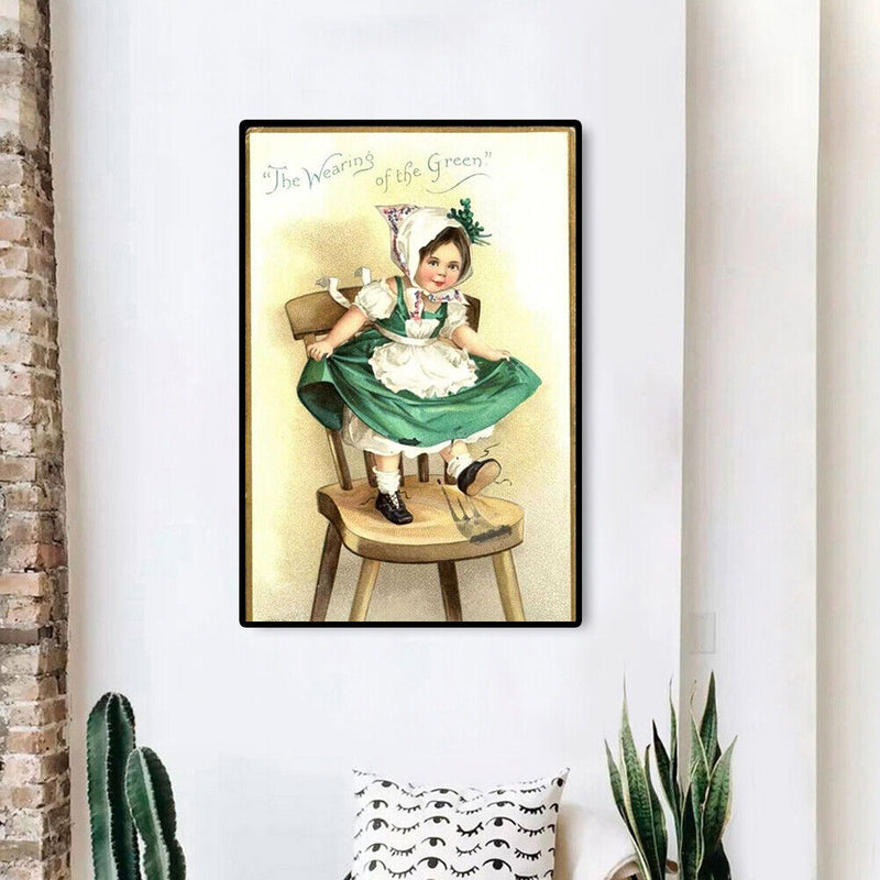 Girl on Chair Oil Paint By Numbers Kits DIY Handpainted on Canvas Wall Art Craft
