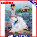 Full Round Drill Drawing Picture Lake Beauty Diamond Painting Living Room Decor