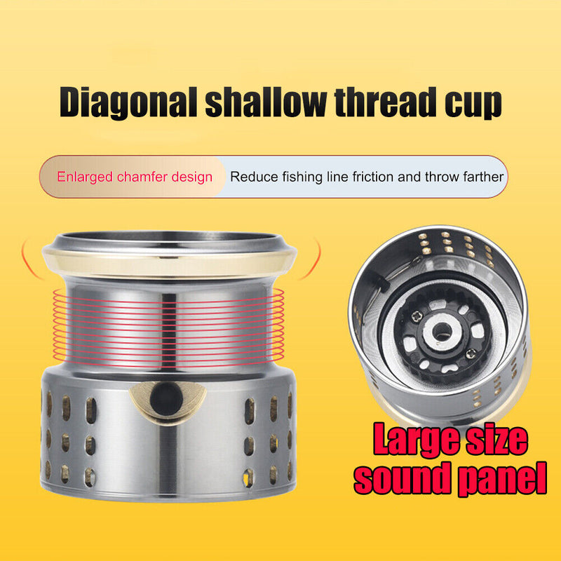 #A Spinning Fishing Reel Metal Line Cup Spool 13+1 Bearings Wheel for Long Shot