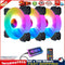 COOLMOON 120mm RGB Cooling Fan Chassis Gorgeous Quiet Radiator (3 Fans) Newly