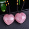 Healing Magic Wand Gift Energy Pink Crystal Necklace Heart Pendant Gem Jade