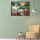 Coconut Tree By Sea Diamond Painting Kits Full Square Drill Home Wall Art Decor