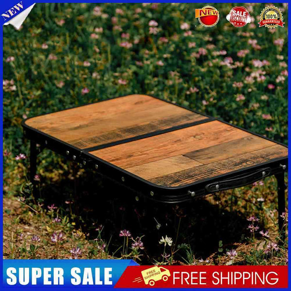 Mountainhiker Outdoor Table Multi-Purpose Table Desk Retro Wood Grain for H