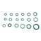 265pcs Universal 18 Size Car Air Conditioner O Ring Seal Circle Kit (Green)