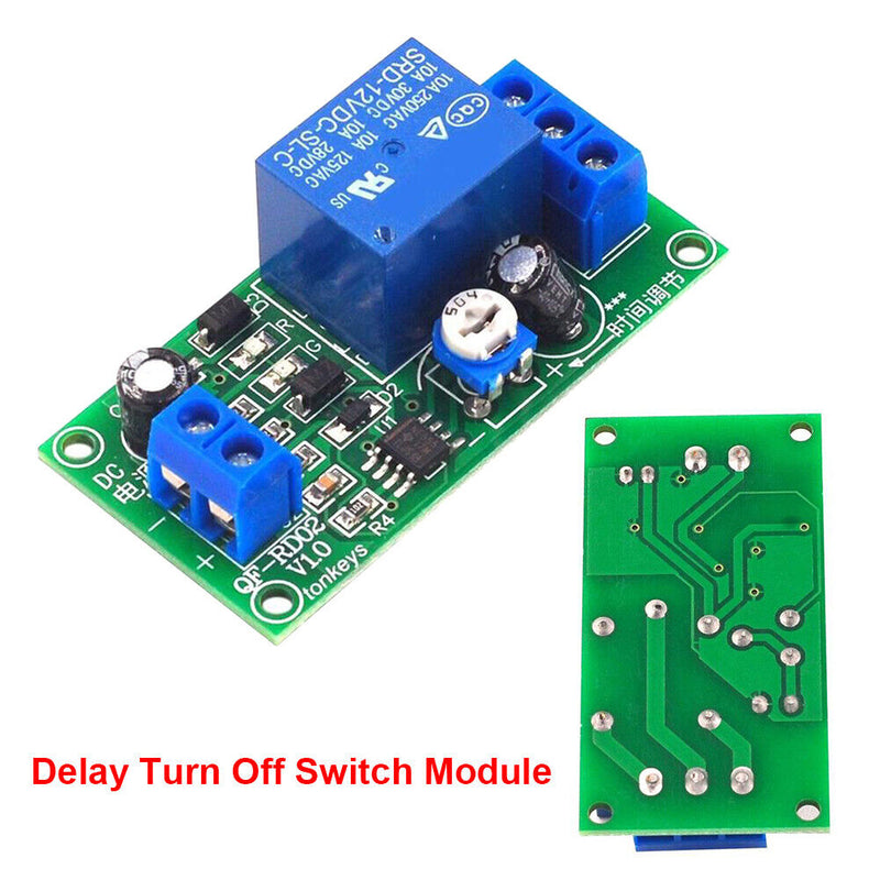 12V DC Time Delay Relay Module NE555 0-60 Seconds Adjustable Timer Switch Board