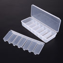 Large Travel Pill Cases Portable 7-Day Medicine Box Tablet Container(Clear)