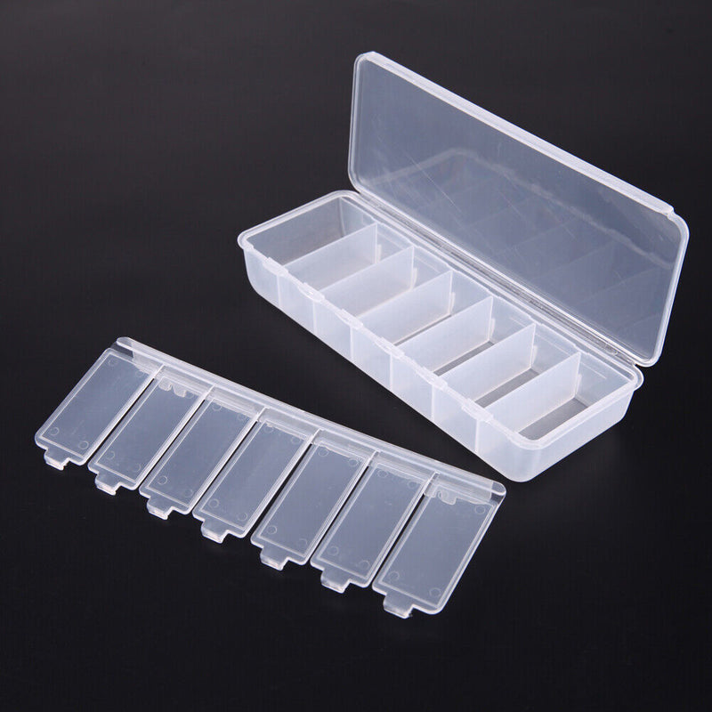 Large Travel Pill Cases Portable 7-Day Medicine Box Tablet Container(Clear)