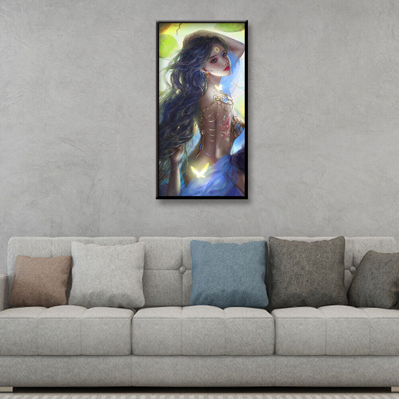 Mosaic Kit Artwork Round Painting Full Fairy Girl Drill DIY 5D Diamond Drawing