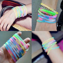 Candy Color Luminous Bracelet Silicone Glow in the Wristband Dark Gift Z1J best