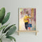 Old Couple DIY Coded Hand Painted Drawing Oil Paint Kit by Numbers Home Decor