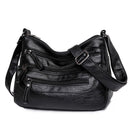 Women Soft PU Leather Solid Color Shoulder Bags Multifunctional Crossbody Bags