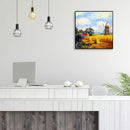 Field Windmill Frameless DIY Oil Paint by Numbers Hand Painted Art Craft