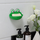 Self-adhesive Storage Box Cartoon Sucker Soap Dish Frog Soap Holder Drain Rack