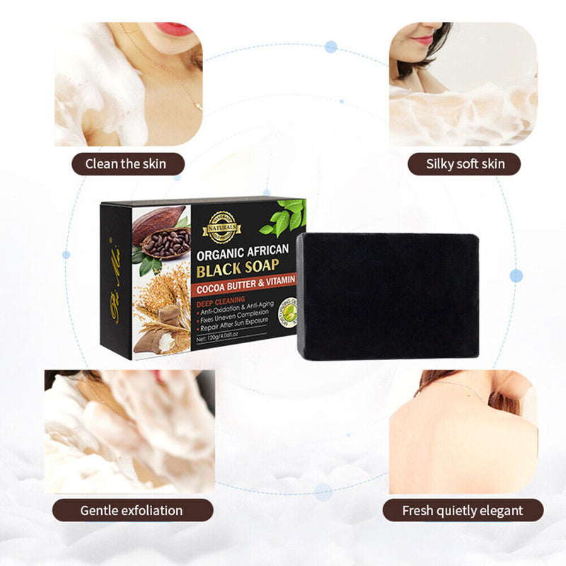 120g Deep Cleansing Soap Vitamin E Body Cleansing Soap Cocoa Bean Soap Skin Care