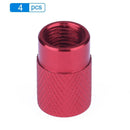 4pcs Auto Bicycle Tire Valve Caps Dust Covers for Schrader Valve (Red) Newly