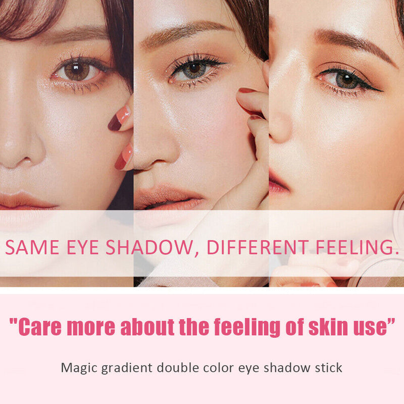 Double-Color Stereo Eyeshadow Pen Waterproof Girl Woman Eye Makeup Beauty Tool