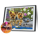 5D DIY Full Drill Diamond Painting Flower Dogs Cross Stitch Embroidery Kit Gift