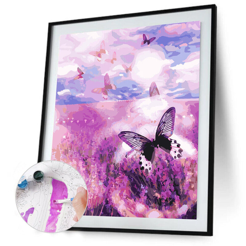 Butterfly 40x50cm Oil Paint By Numbers Picture DIY