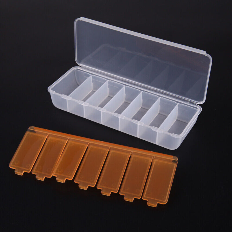 Large Travel Pill Cases Portable 7-Day Medicine Box Tablet Container(Orange