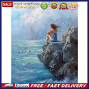 Acrylic Oil Painting By Numbers Seaside Girl Digital Picture Artwork Home D