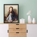 Full Embroidery Little Girl Selling Flowers Cross Stitch Kits 11CT Stamped Arts