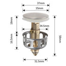 Basket Wash Basin Bounce Drain Filter Sink Drain Plug Size Sink Drain Stopper