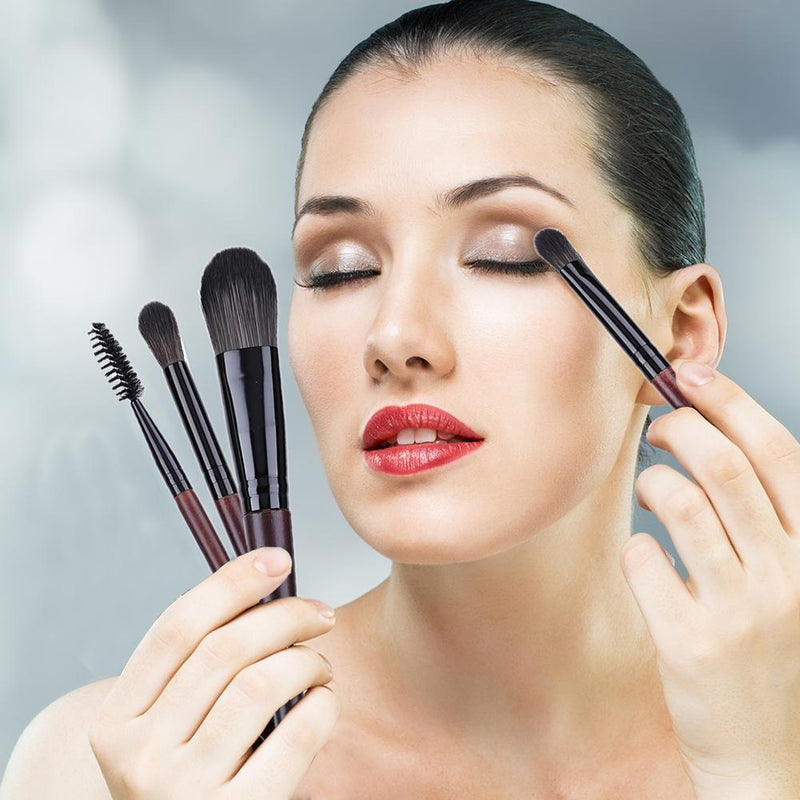 10pcs Wooden Handle Pro Makeup Brushes Eye Shadow Eyeliner Brush Blush Appl