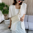 Daisy Women Shoulder Bag Female Flower Embroidery Pleated Belt Messenger Pouch