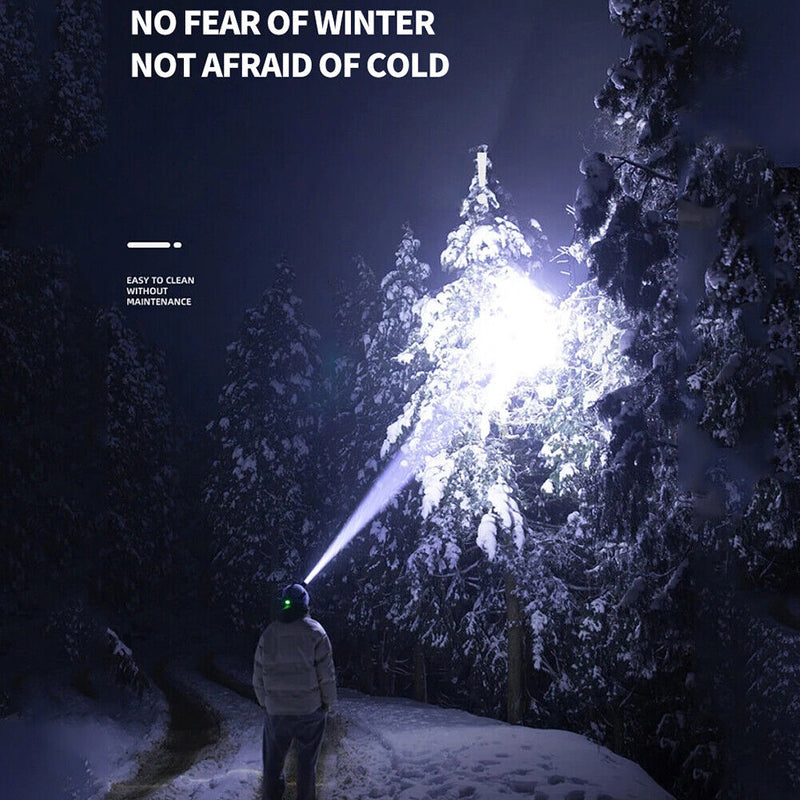 Portable Telescopic Zoom XHP160 LED Headlamp Outdoor Waterproof Head Torch