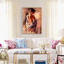 Full Round Picture DIY 5D Charming Woman Drill Diamond Painting Kit Wall Paste