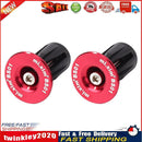 2pcs Bike Bar End Plug Aluminum Alloy Bicycle MTB Handlebar End Cap (Red) Newly