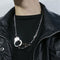 Women Mens Biker Rock Punk Necklace Dark Gothic Handcuffs Pendant Chain Choker