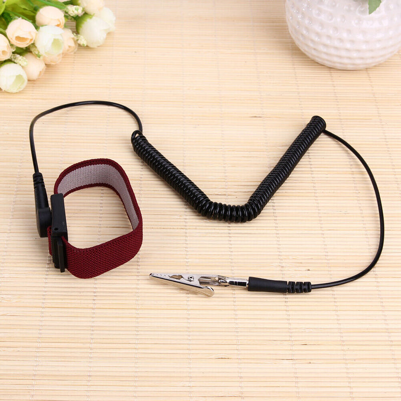 2 Meters Cable Anti Static ESD Wrist Strap Ground Static Discharge Band Newly