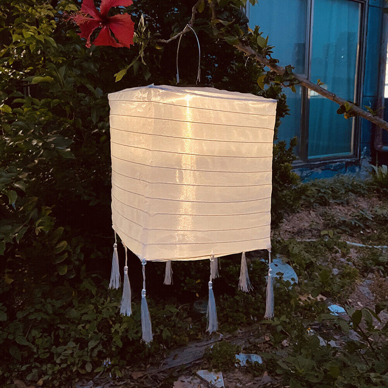 Solar Lantern Tassel LED Waterproof Hanging Chandelier Garden Decor (2pcs)