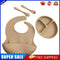 4pcs Silicone Food Plates Set Anti Slip Baby Feeding Food Accessories (Khak